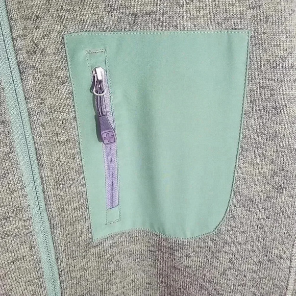 {Swiss Tech} Men's Zippered Fleece Jacket in Green Size 2XL - Picture 6 of 15